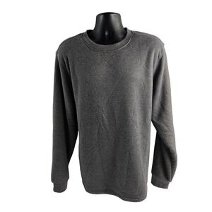 Mens XL BC Clothing‎ Heritage Crewneck Gray Waffle Knit Sherpa Lined Pullover